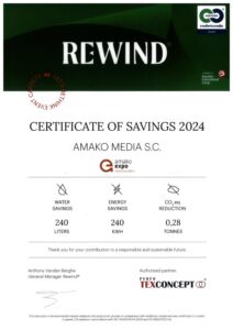Certyfikat REWIND Certificate of Savings 2024, Cradle to Cradle Silver